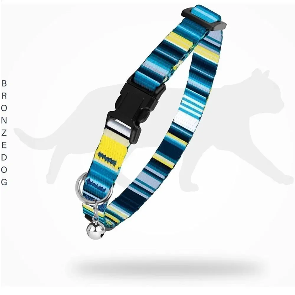 COPY - Tribal Breakaway Cat Collar with Bell 2 PCS Aztec Pattern Safety Collars